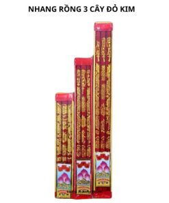 Nhang 3 cây rồng đỏ kim