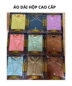 Áo dài cổ đứng hộp