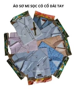 Áo sơmi sọc cổ đứng