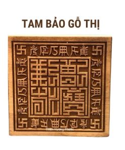 Ấn triện gỗ thị tam bảo chứng minh
