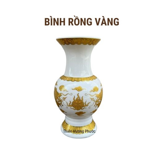 Bình rồng vàng 1 cái