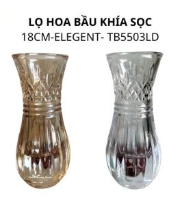 Bình hoa thủy tinh khía sọc 1 cặp