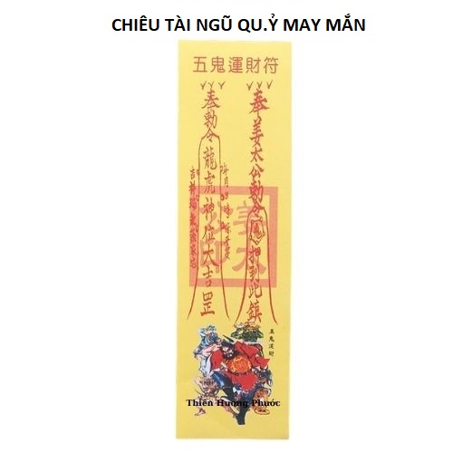 Bùa chiêu tài ngũ quỷ may mắn 1c