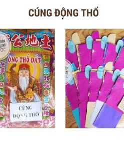 Giấy vàng mã cúng động thổ 1 bộ