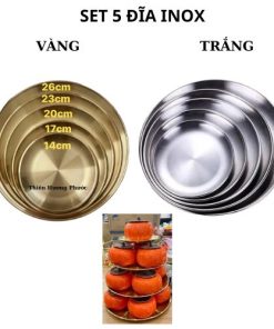 Dĩa inox set 5 Dĩa