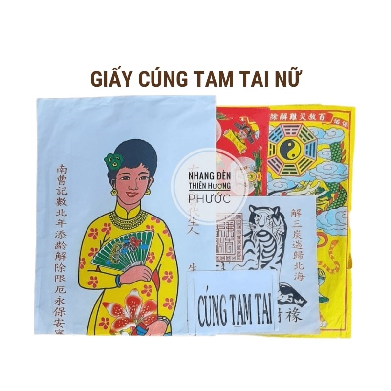 Cúng tam tai nữ 1 bộ