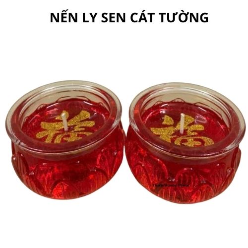 Nến ly sen cát tường 1 cặp