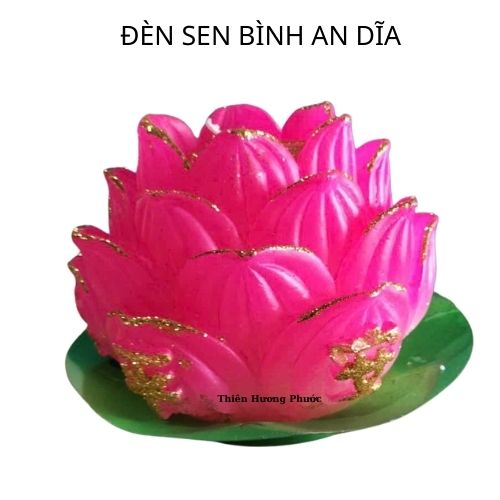 Nến sen bình an dĩa 1 bộ