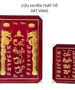 Bài vị cửu huyền thất tổ dát vàng 1