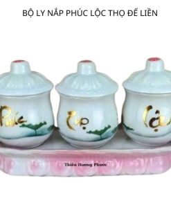 3 ly nắp phúc lộc thọ đế liền hồng