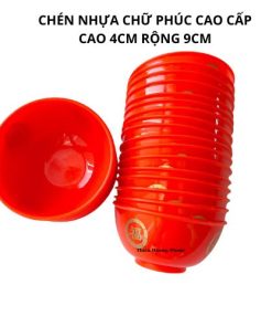 Chén nhựa chữ phúc