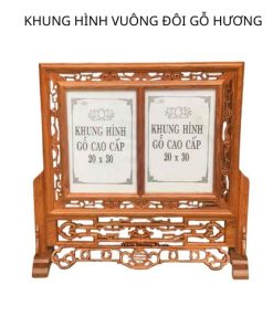 Khung hình vuông gỗ hương đôi