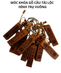 Móc khóa gỗ cầu tài lộc