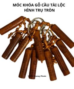 Móc khóa gỗ cầu tài lộc