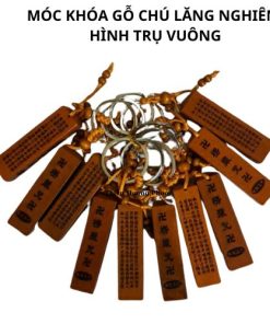 Móc khóa gỗ chú lăng nghiêm