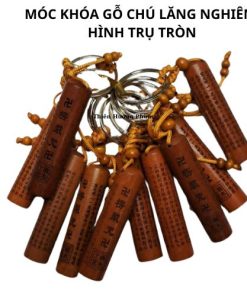Móc khóa gỗ chú lăng nghiêm